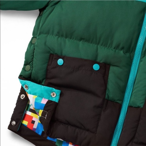 Large LEGO X Target Youth Color Block Puffer Jacket Coat New NWT Green &… - Picture 6 of 14